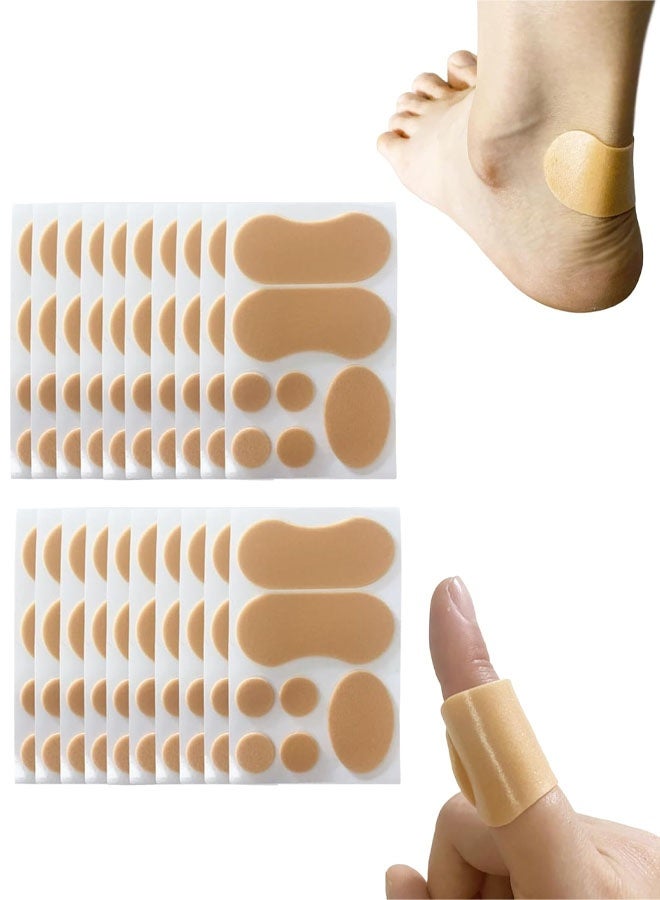 10 ضمادات إسفنجية للبثور - ضمادات لاصقة مقاومة للماء للبثور، أشرطة لاصقة لأصابع القدم/الكعب/القدم/أصابع القدم - وسادة للكعب للوقاية/التعافي، تثبت الضمادات وتحمي من احتكاك الجلد - Image 1